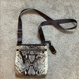 Crossbody Snakeskin Pattern Nylon Bag by Tumi